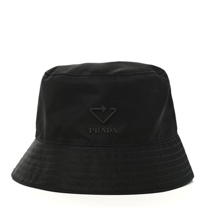 Prada Re-Nylon Rubber Logo Mens Bucket Hat S Black 5 of 9