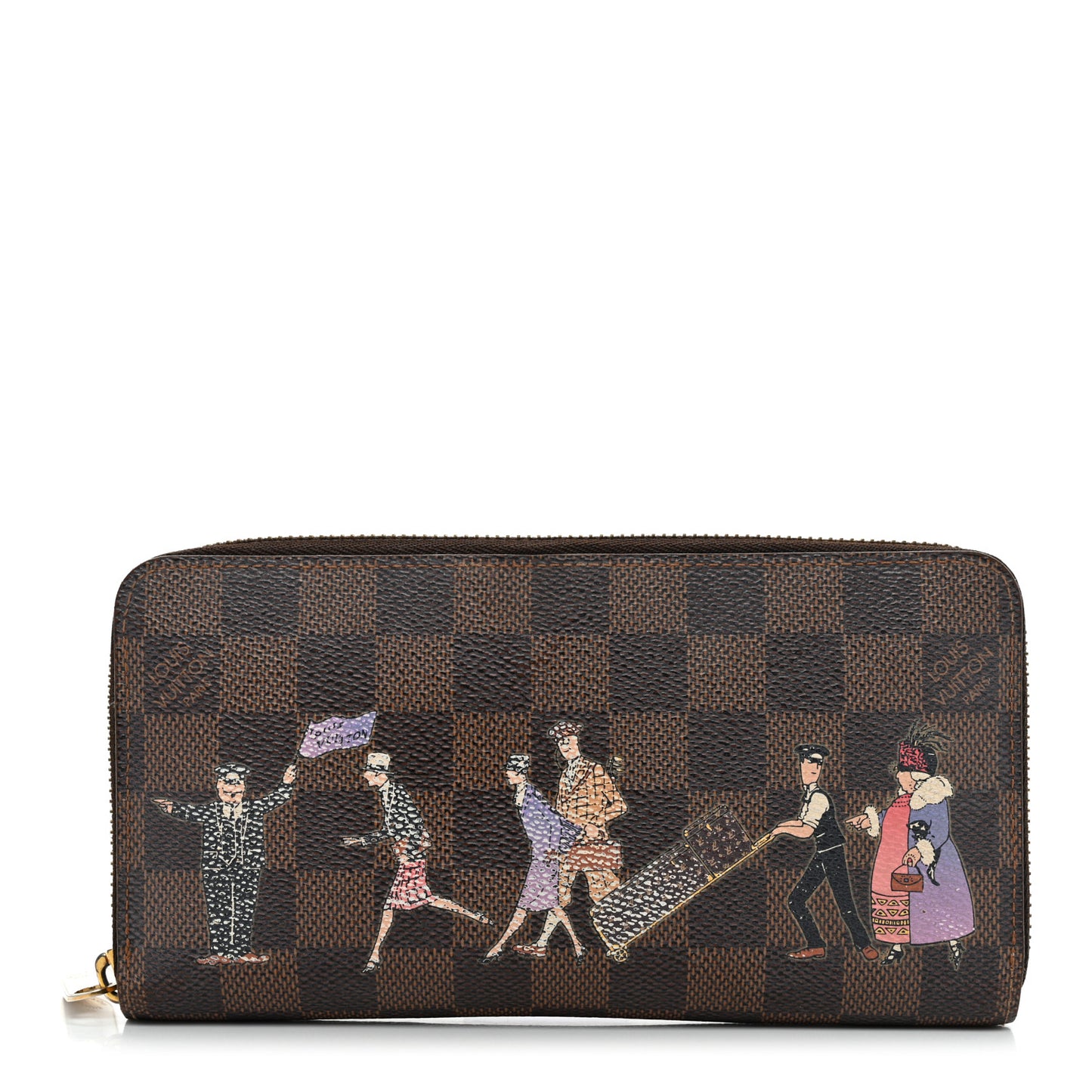 Damier Ebene Illustre Zippy Wallet Violet