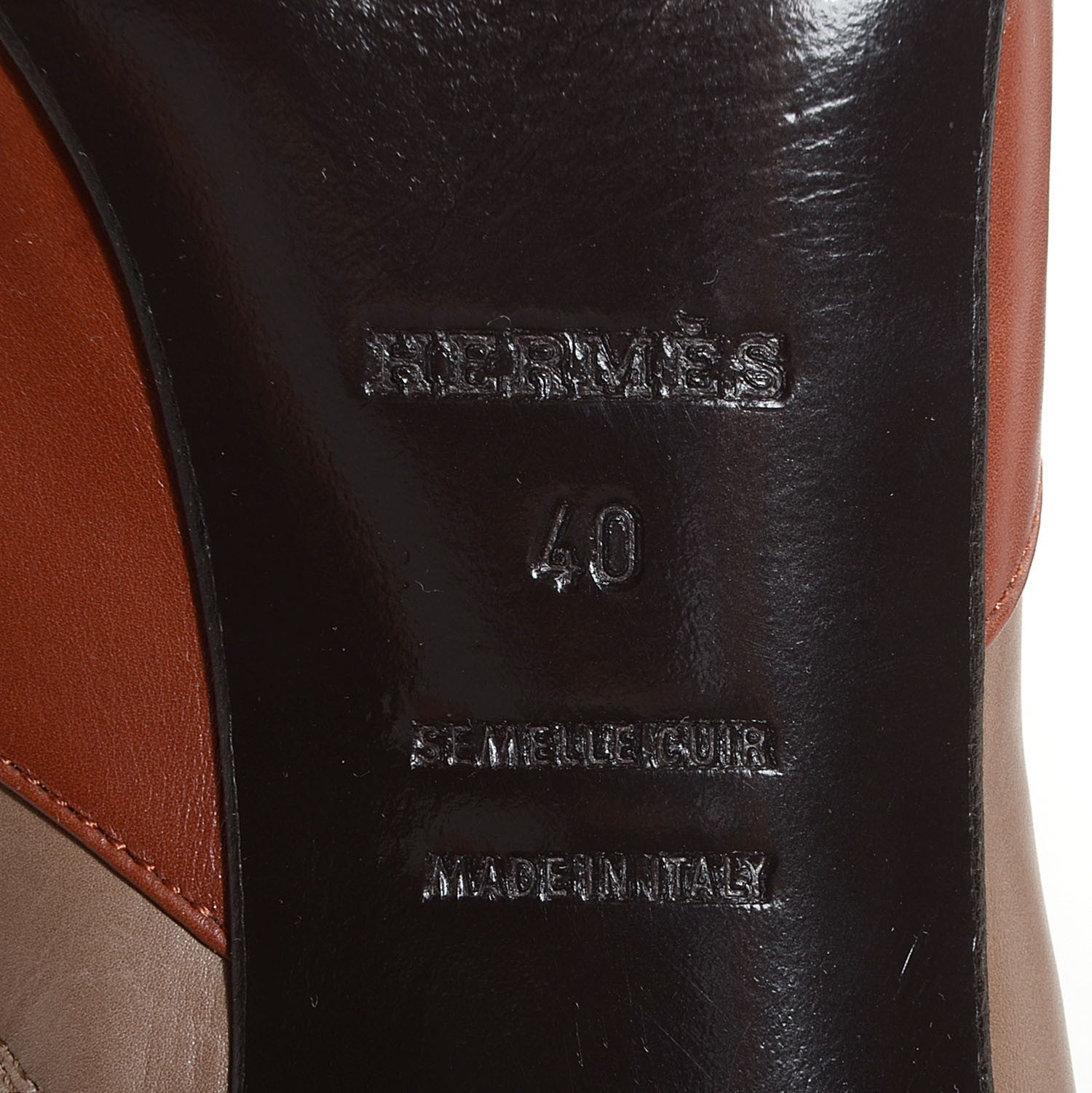 Hermes Leather Booties Etoupe Noisette 40 5 of 5