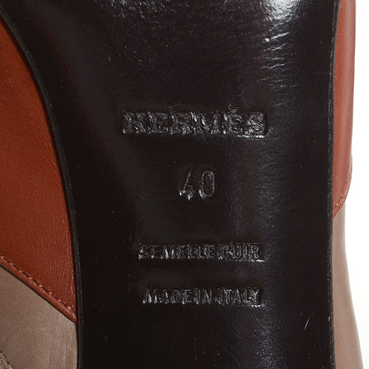 Hermes Leather Booties Etoupe Noisette 40 5 of 5