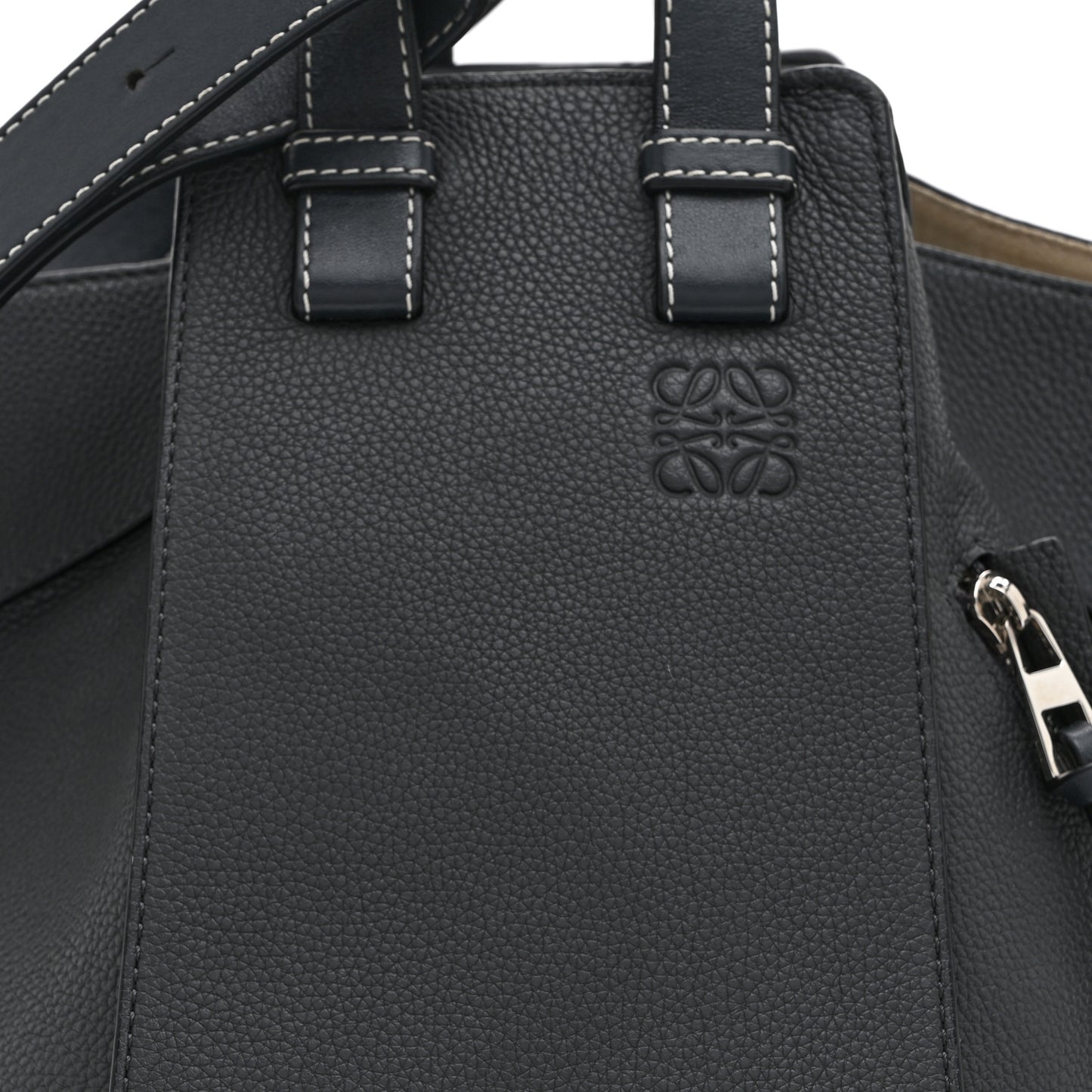 Calfskin Small Hammock Shoulder Bag Grey