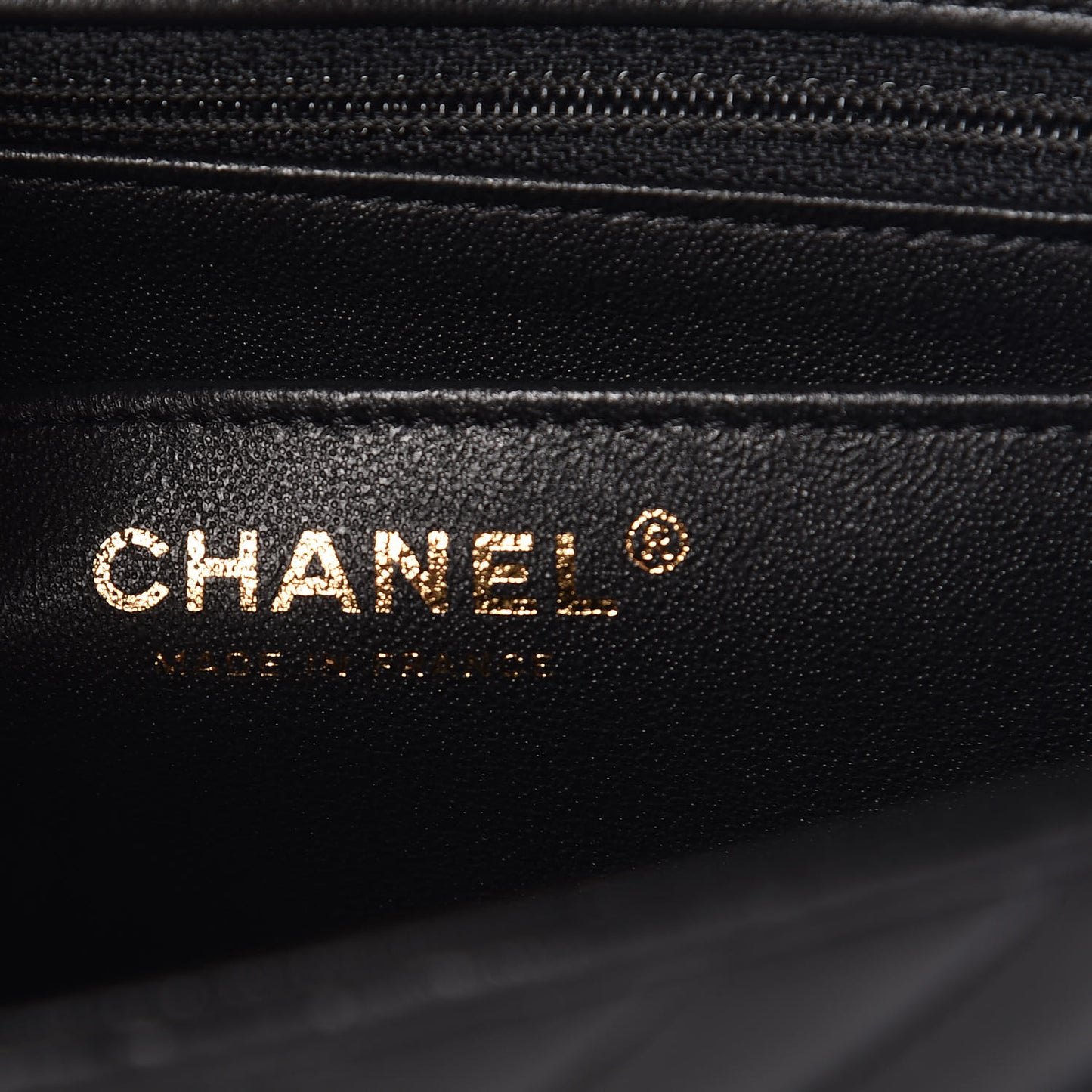 Lambskin Chevron Quilted Mini Rectangular Flap Black