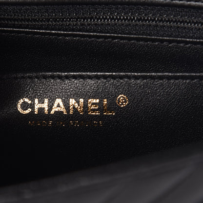 Chanel Lambskin Chevron Quilted Mini Rectangular Flap Black 6 of 10