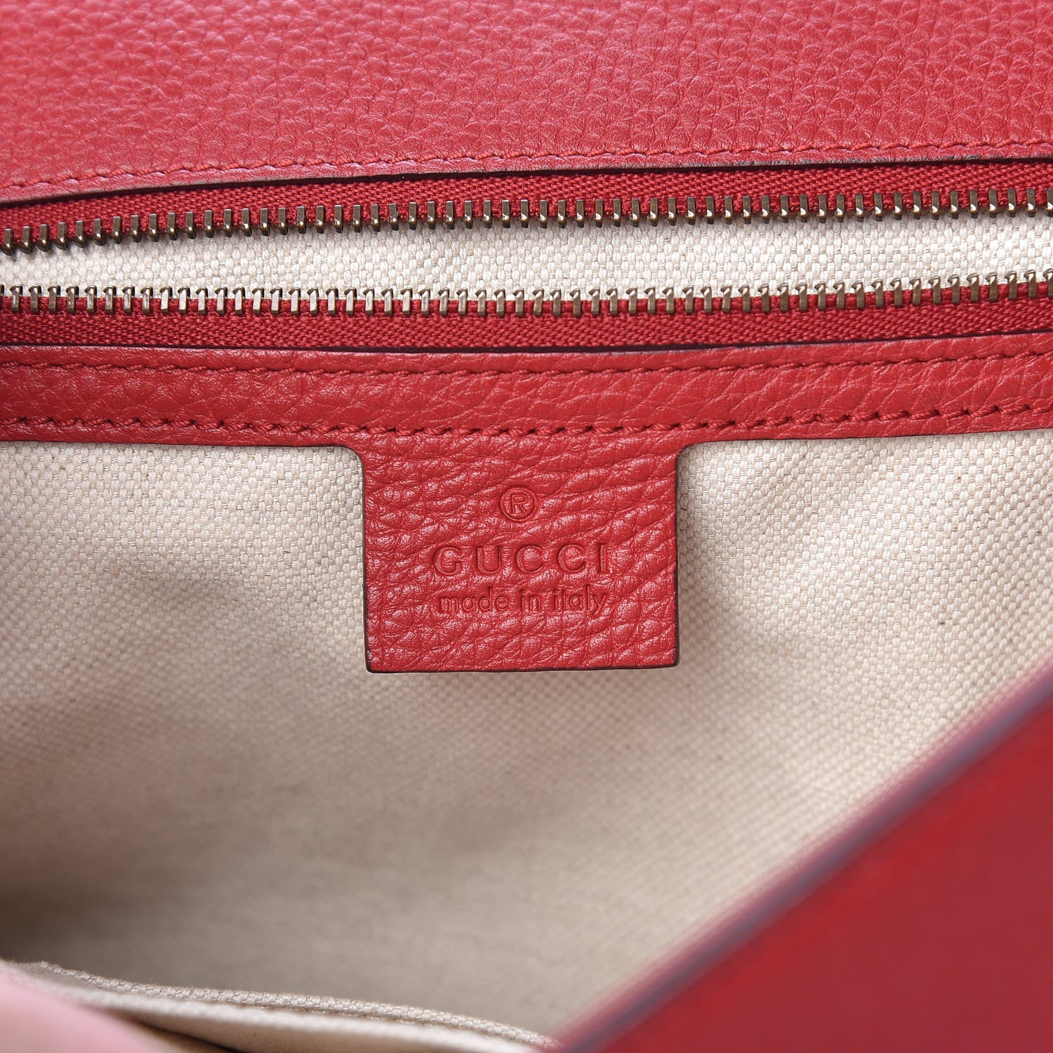 Gucci Calfskin Medium GG Marmont Top Handle Bag Vulcanic Red 6 of 12