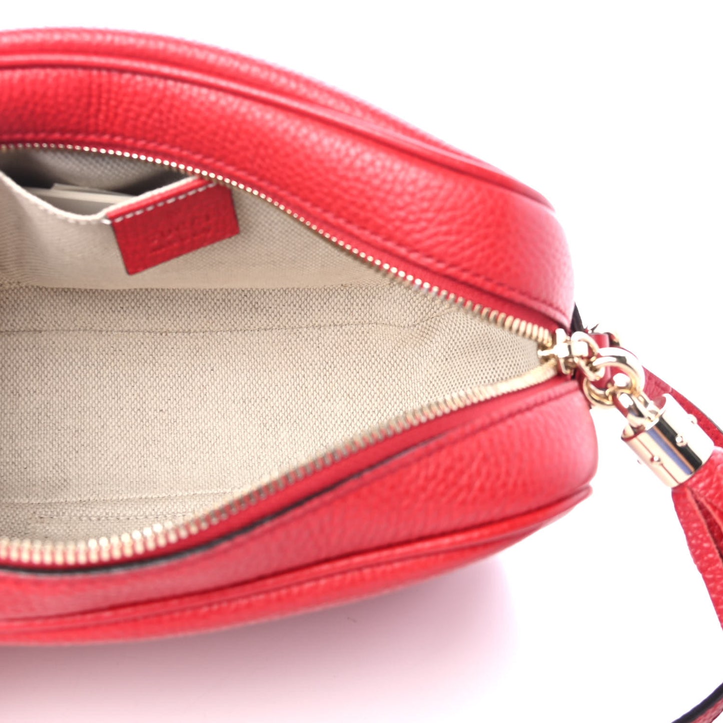 Pebbled Calfskin Small Soho Disco Bag Tabasco Red