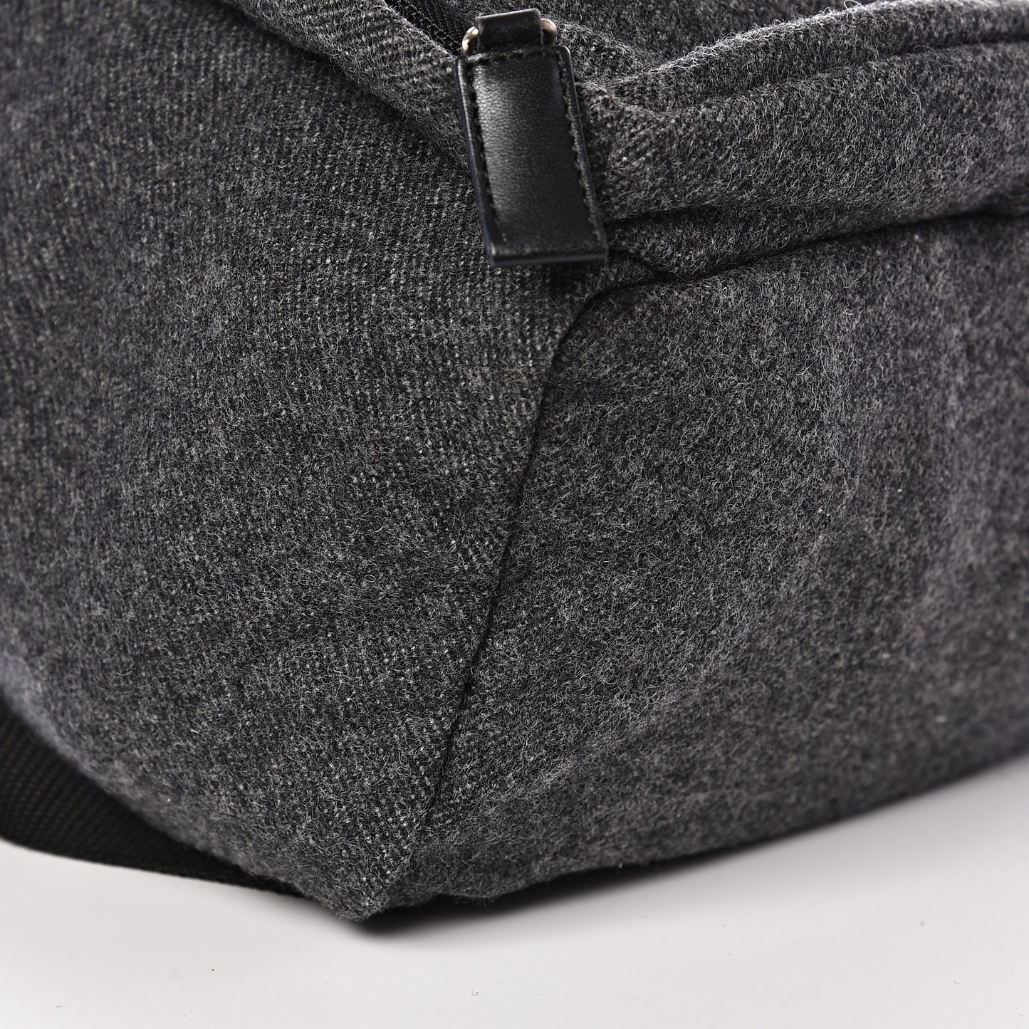 Wool Single Buckle Backpack Grey