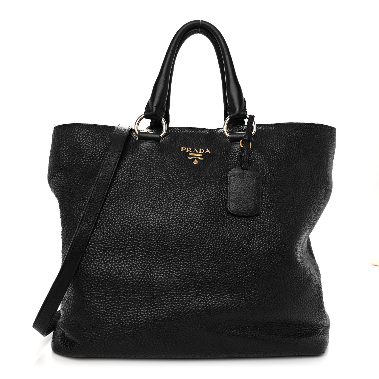 Prada Vitello Phenix Satchel Black 1 of 11
