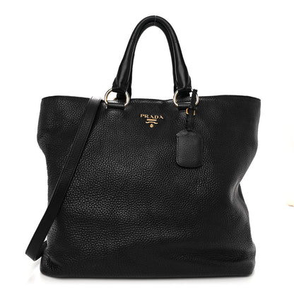 Prada Vitello Phenix Satchel Black 1 of 11