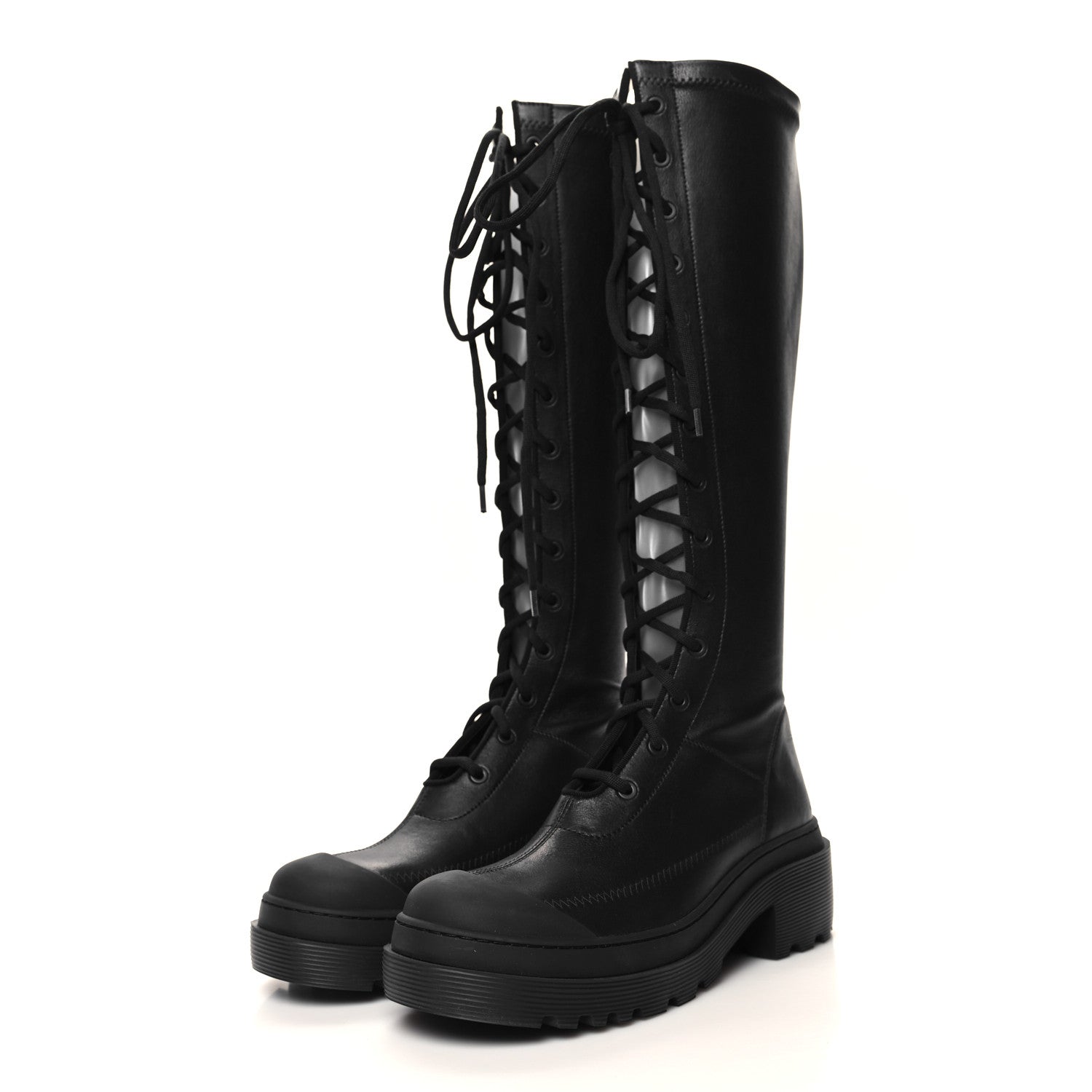 Christian Dior Nappa Stretch Dior Arcade High Boots 38.5 Black 3 of 7