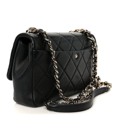 Chanel Lambskin Quilted Resin Bi-Color Chain Flap Bag Black 3 of 11