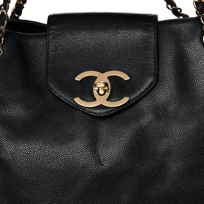 Chanel Caviar XL Weekender Bag Black 8 of 15