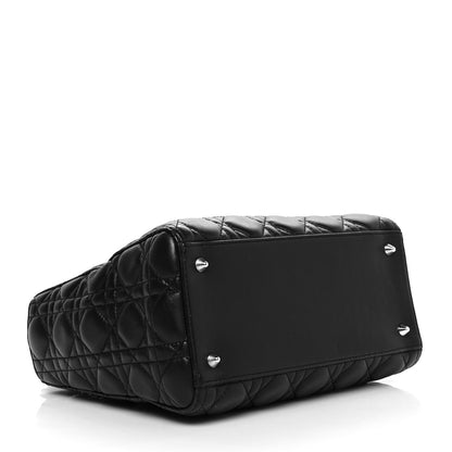 Christian Dior Lambskin Cannage Medium Lady Dior Black 4 of 11