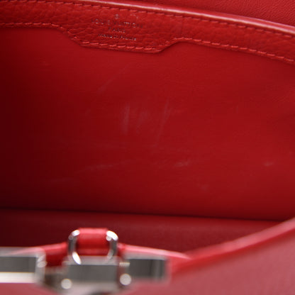 Louis Vuitton Taurillon Capucines PM Rubis 8 of 21