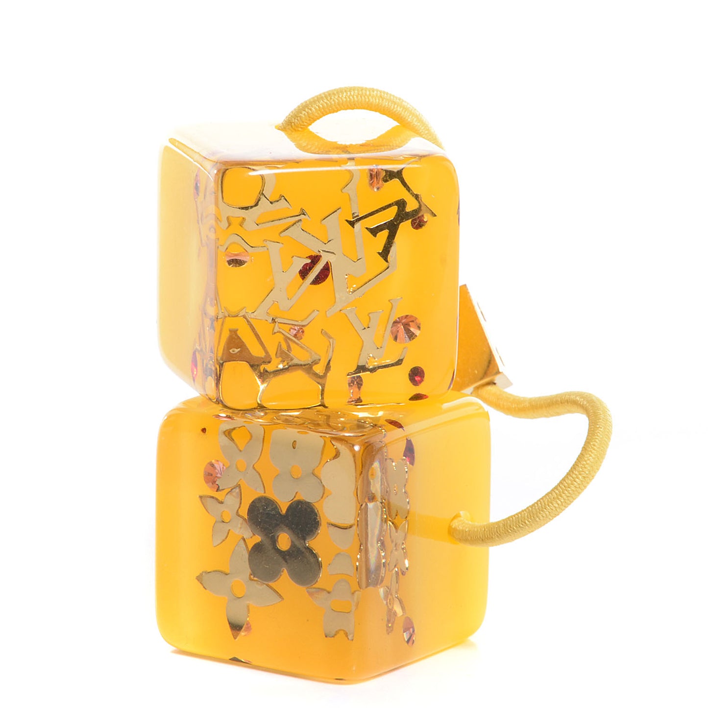 Resin Inclusion Hair Cubes Yellow