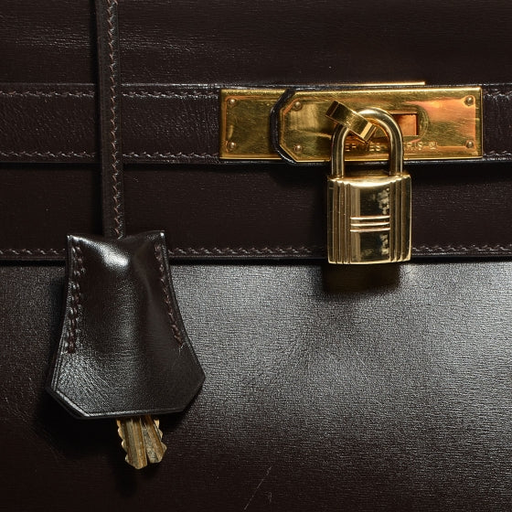 Hermes Box Kelly Retourne 32 Chocolate 9 of 20