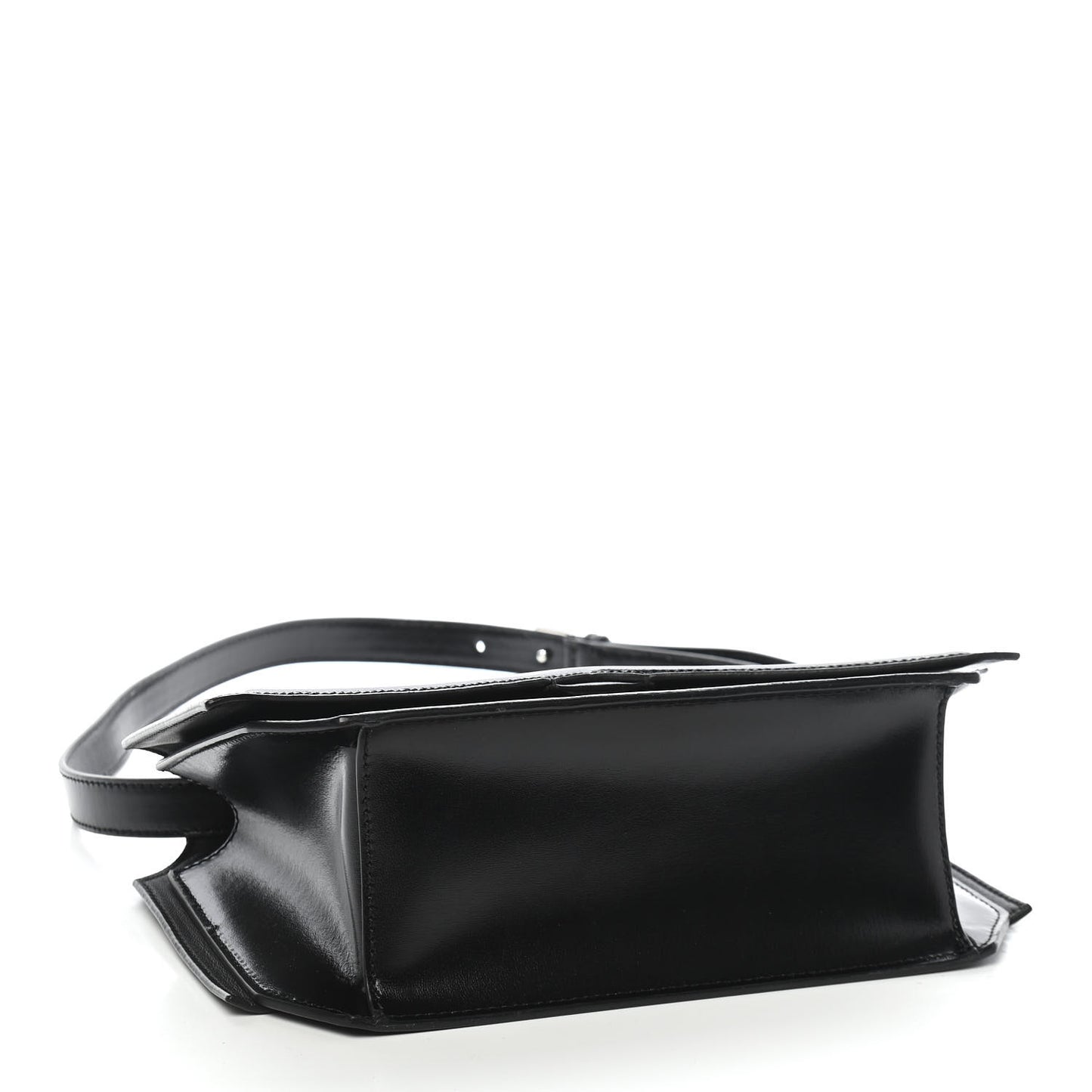 Calfskin Medium Bow Cut Shoulder Bag Black