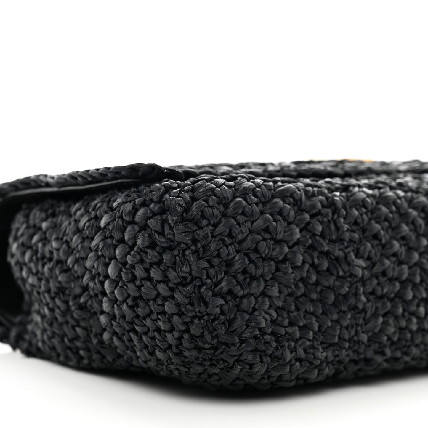 Raffia Monogram Medium Jamie Black