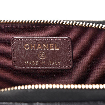 Chanel Iridescent Caviar Quilted Key Holder Case Black 6 of 8