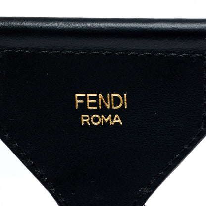 Fendi Cannete Ribbon Poly Vitello Century Logo Adjustable Strap You White Brandy Black 3 of 4