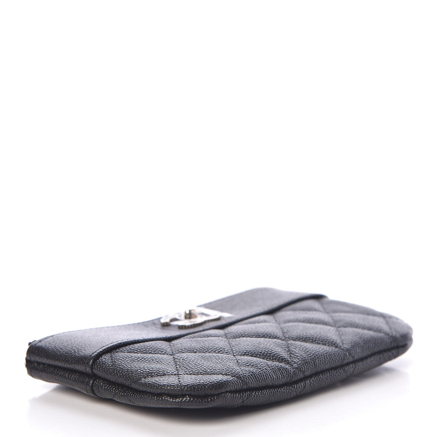 Caviar Quilted Small Vintage Mademoiselle Cosmetic Case Black