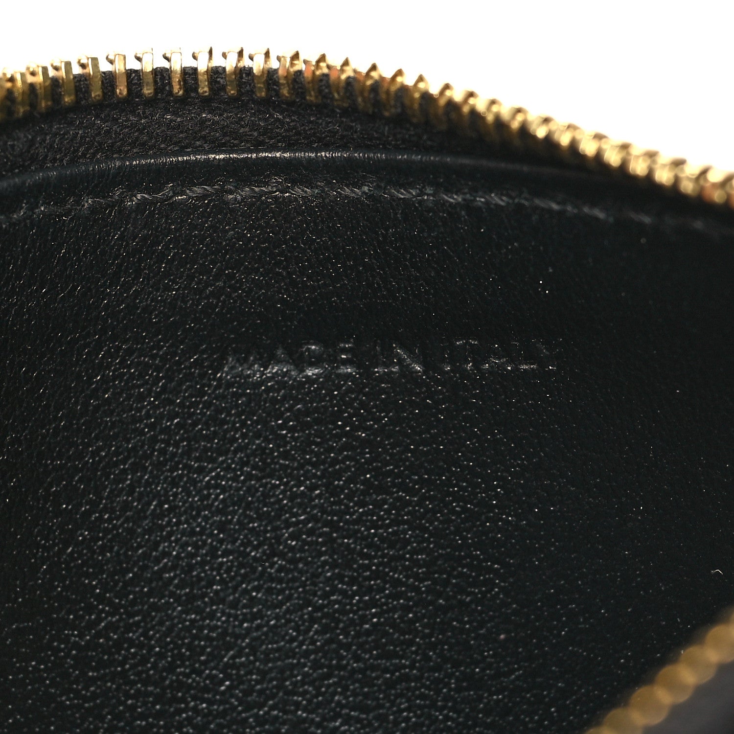 Celine Grained Calfskin Zipped Card Holder Black 6 of 7