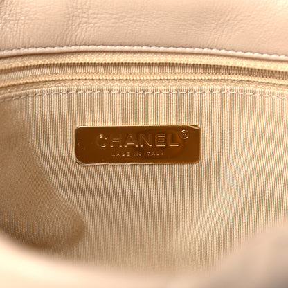 Chanel Goatskin Quilted Medium Chanel 19 Flap Beige 6 of 9