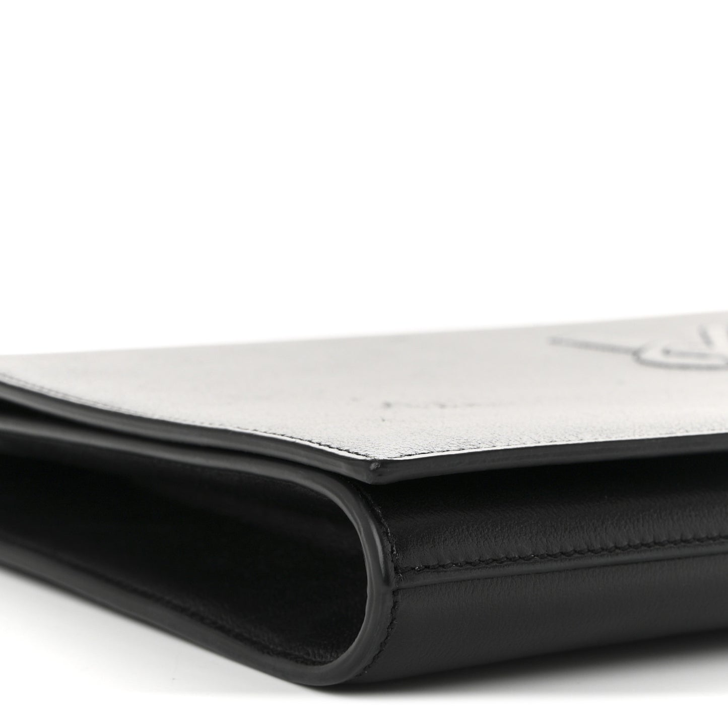 Calfskin Monogram Large Belle De Jour Clutch Black