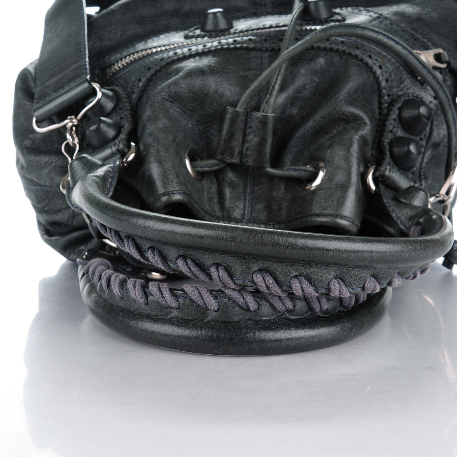 Balenciaga Agneau Giant Brogues Hardware Pompon Anthracite 5 of 8