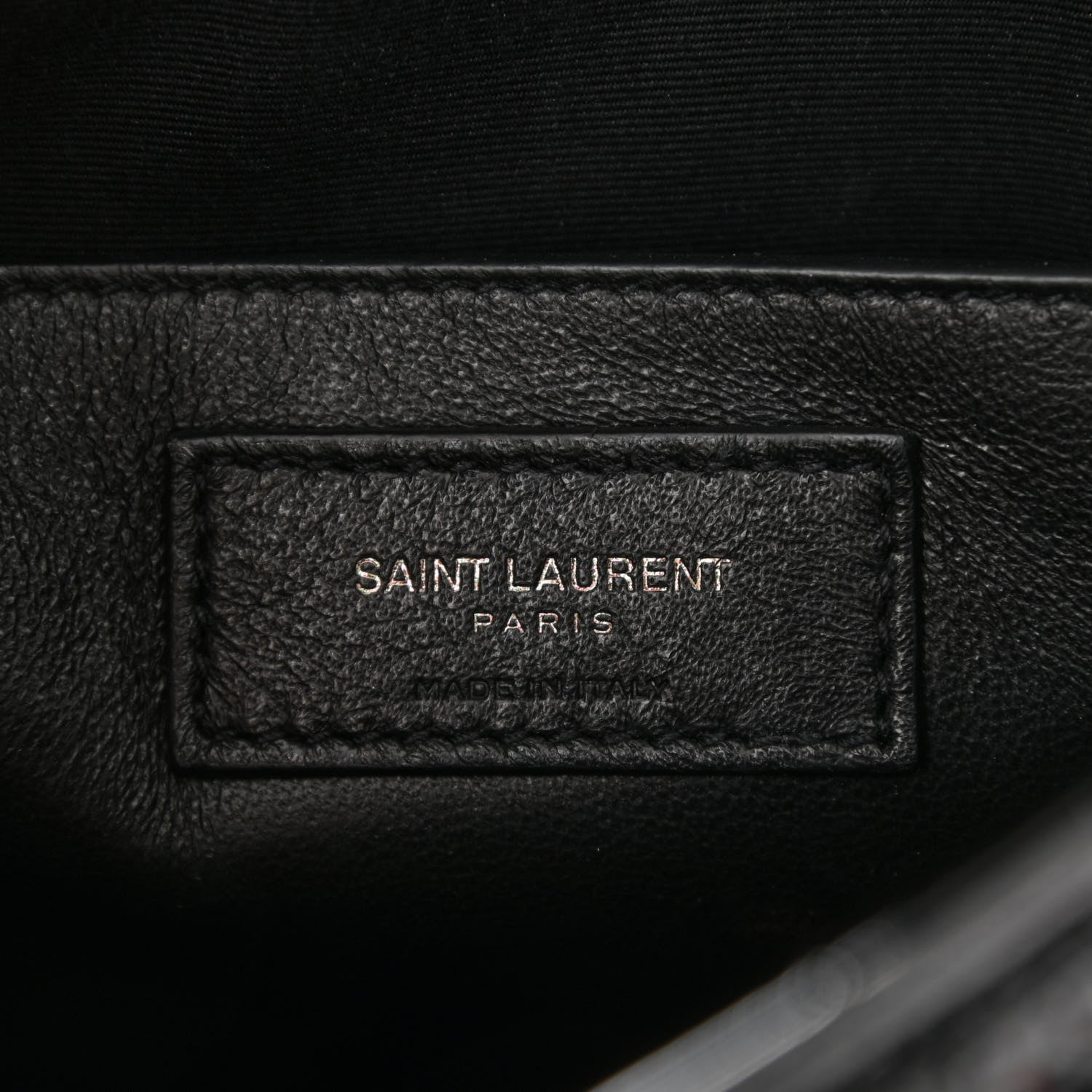 Saint Laurent Calfskin Crocodile Embossed Matelasse Monogram Baby Niki Chain Satchel Black 6 of 10