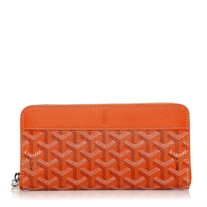 Goyard Goyardine Matignon Zip Around GM Wallet Orange 1 of 5