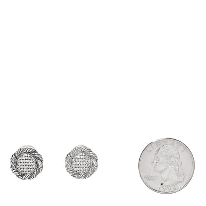John Hardy Sterling Silver Diamond Classic Chain Round Pave Earrings 2 of 4