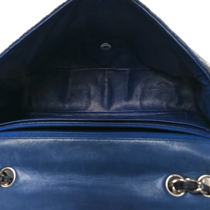 Chanel Lambskin Perforated Jumbo Single Flap Blue 5 of 19