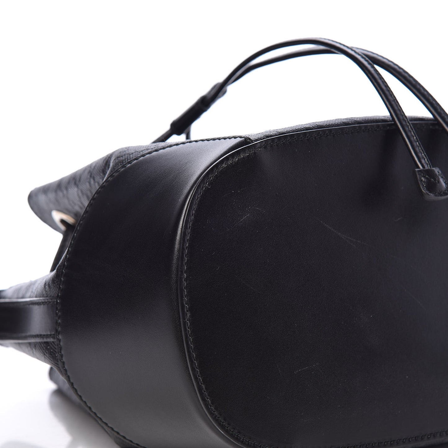 Bright Diamante Small Bucket Bag Black