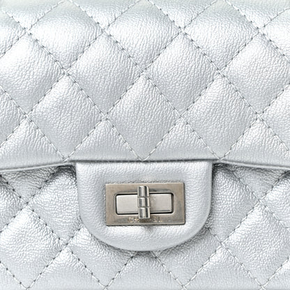 Chanel Metallic Grained Calfskin Quilted 2.55 Reissue Mini Flap Silver 8 of 11