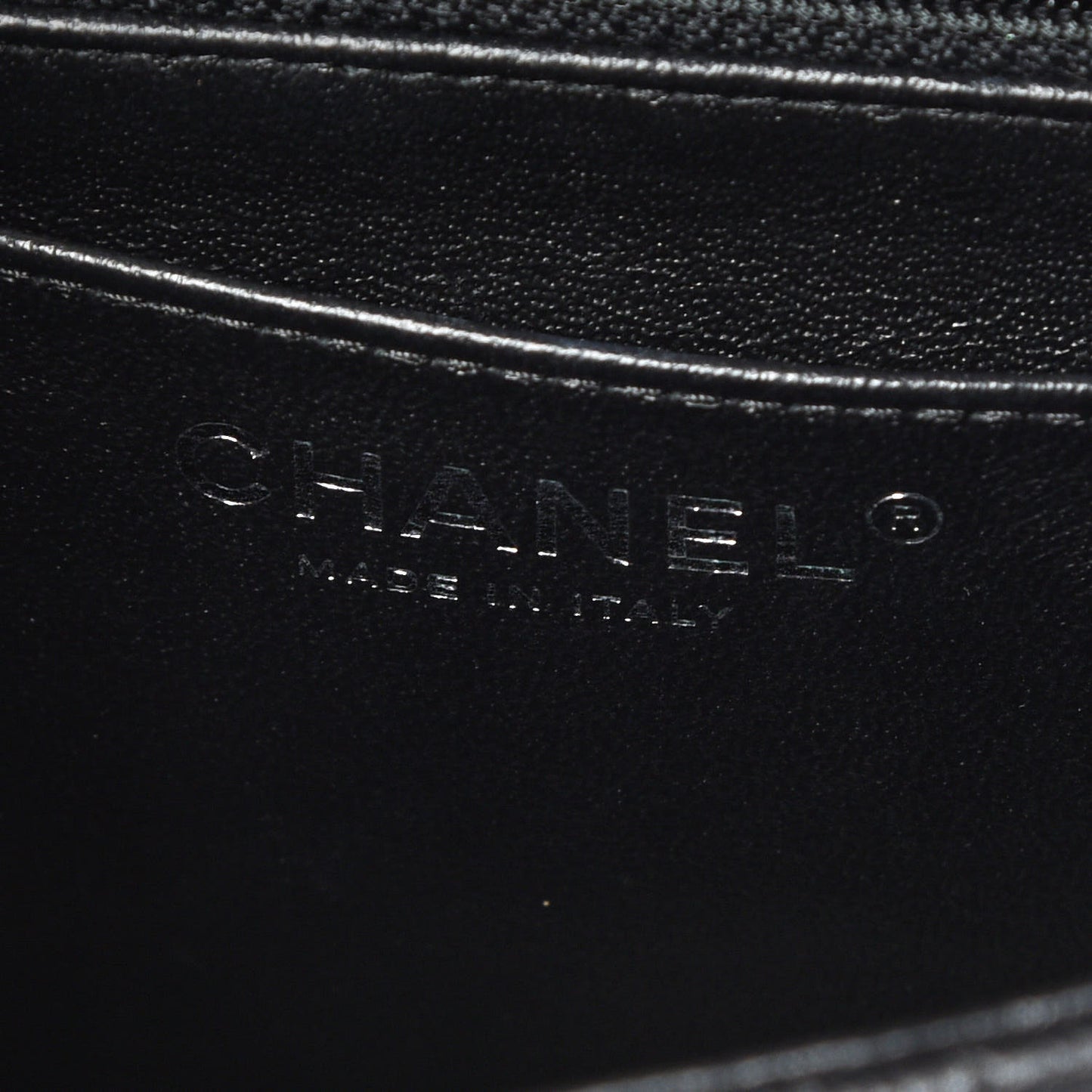 Crumpled Calfskin Quilted Mini Square Flap So Black