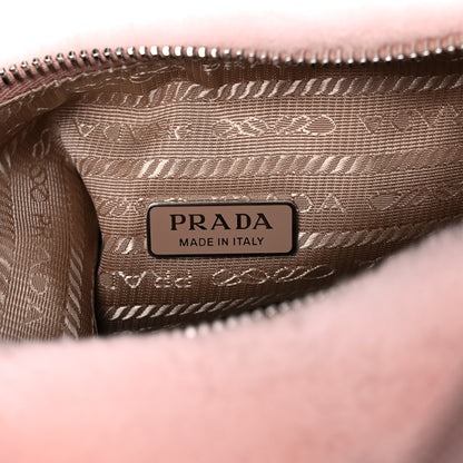 Prada Shearling Mini Re-Edition 2000 Bag Orchidea 8 of 10