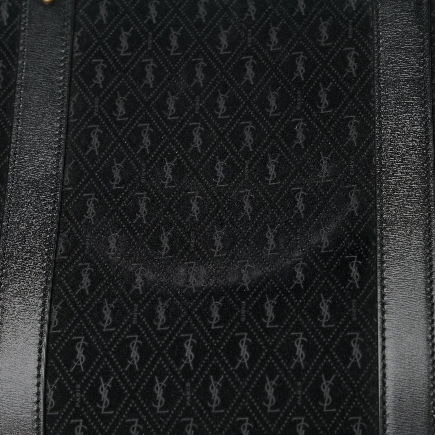 Saint Laurent Suede All-Over Monogram Medium Le Monogramme Duffle Black 20 of 24