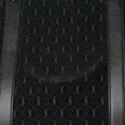 Saint Laurent Suede All-Over Monogram Medium Le Monogramme Duffle Black 20 of 24