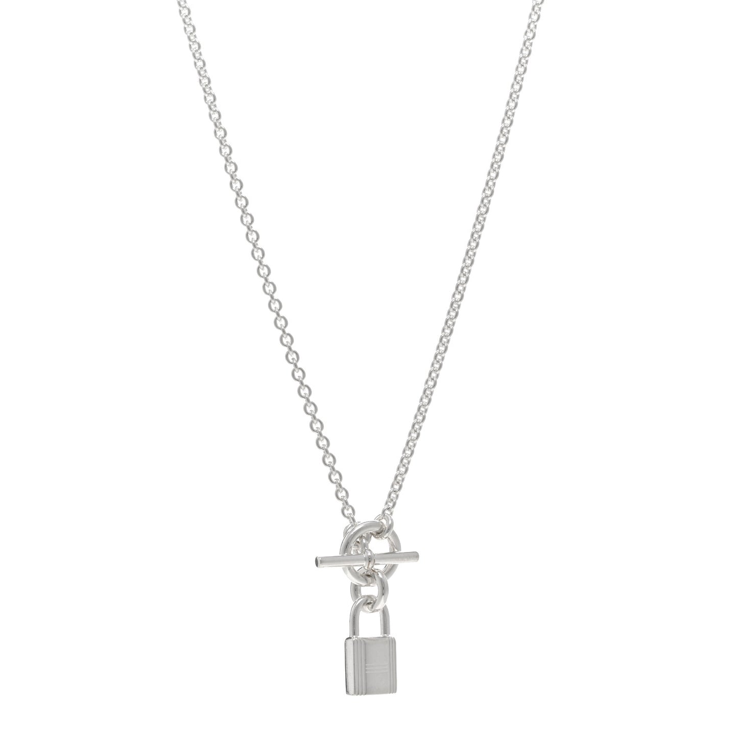 Sterling Silver Cadenas Kelly Lock Pendant Necklace