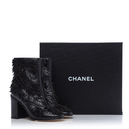 Chanel Lambskin CC Short Boots 37.5 Black 11 of 11