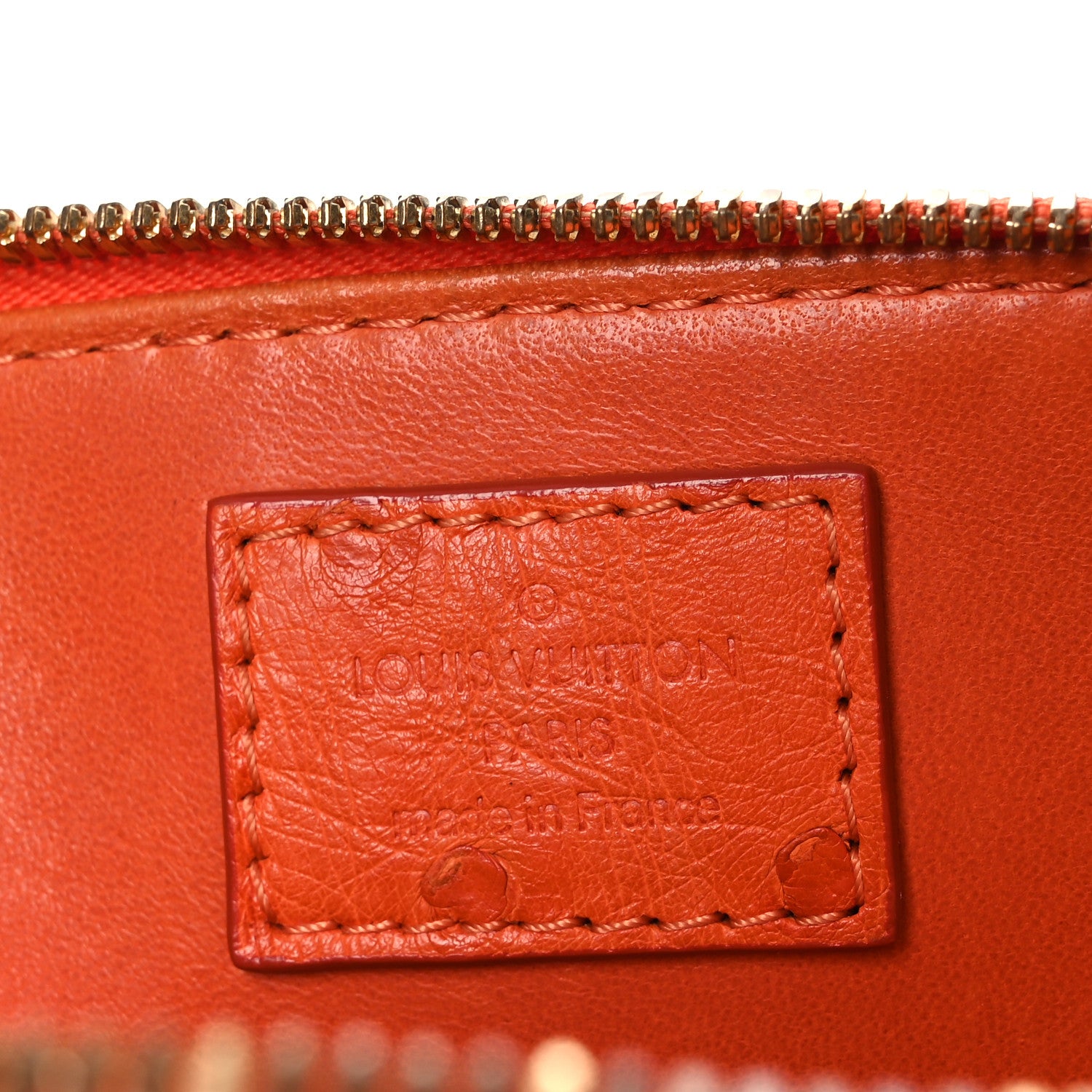 Louis Vuitton Ostrich Alma BB Piment 6 of 15
