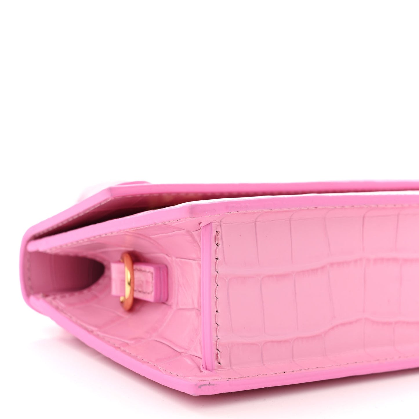 Calfskin Crocodile Embossed Le Chiquito Long Pink