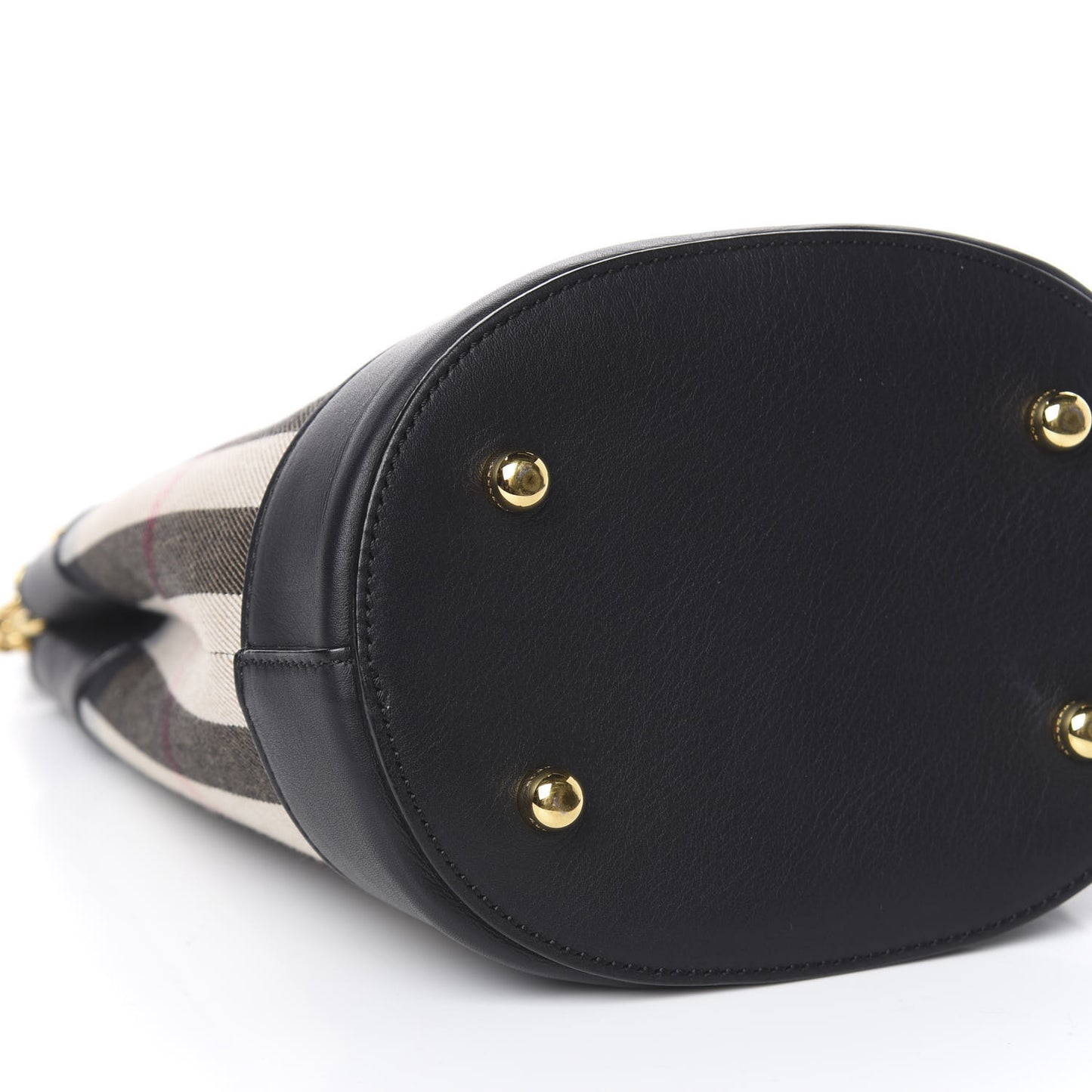 Canvas House Check Mini Bucket Bag Black