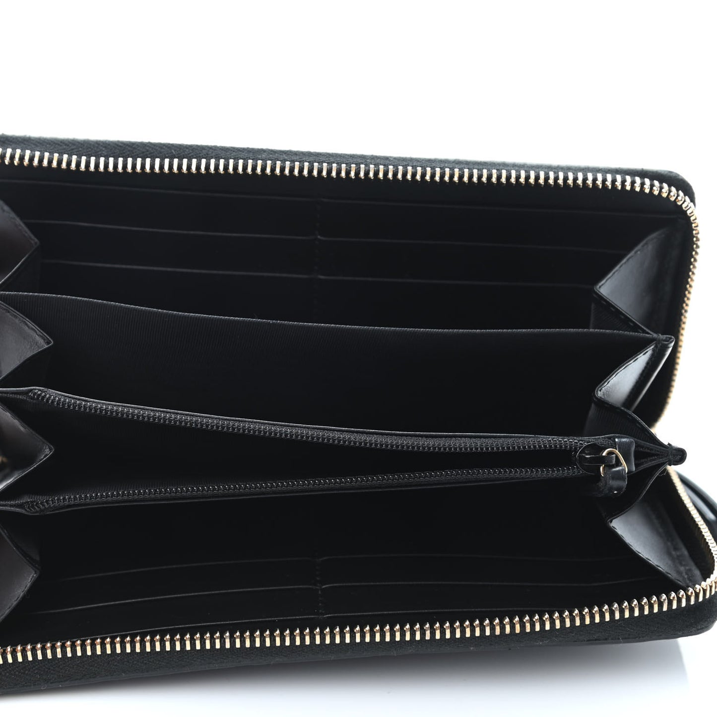 Guccissima Signature Zip Around Wallet Black