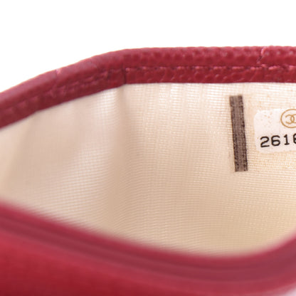 Chanel Caviar Quilted Card Holder Red 8 of 9