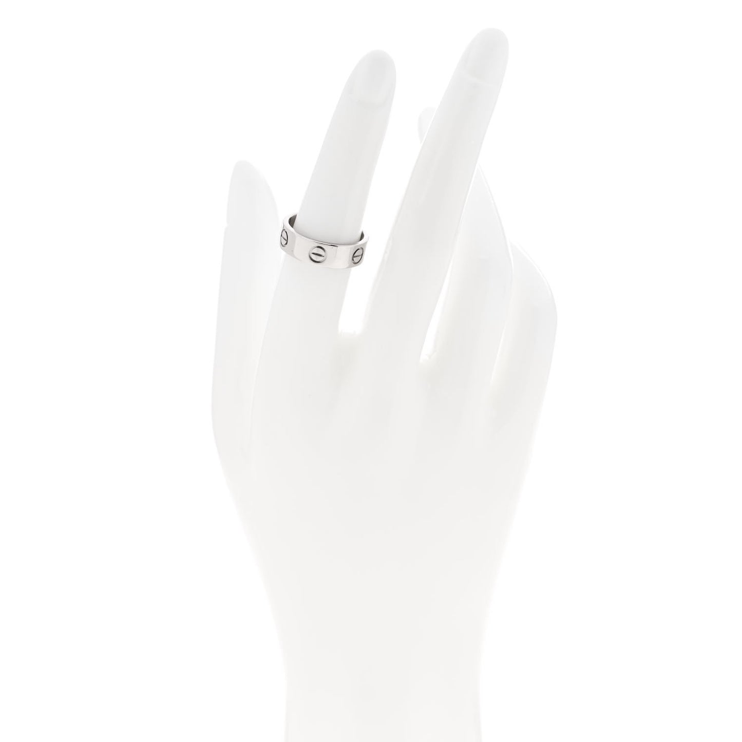 18K White Gold 5.5mm LOVE Ring 52 6