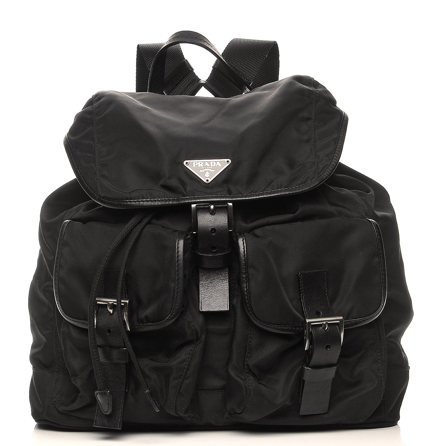 Prada Nylon Vela Medium Backpack Black 1 of 10