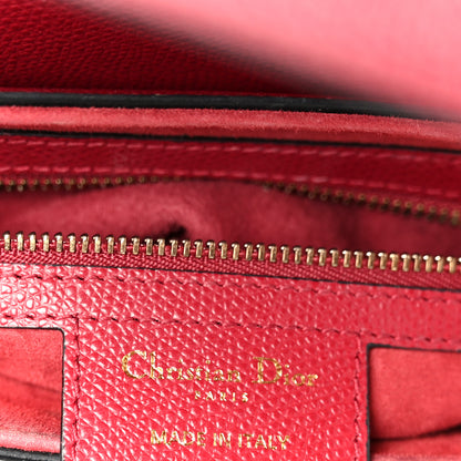Christian Dior Grained Calfskin Saddle Bag Red 6 of 10