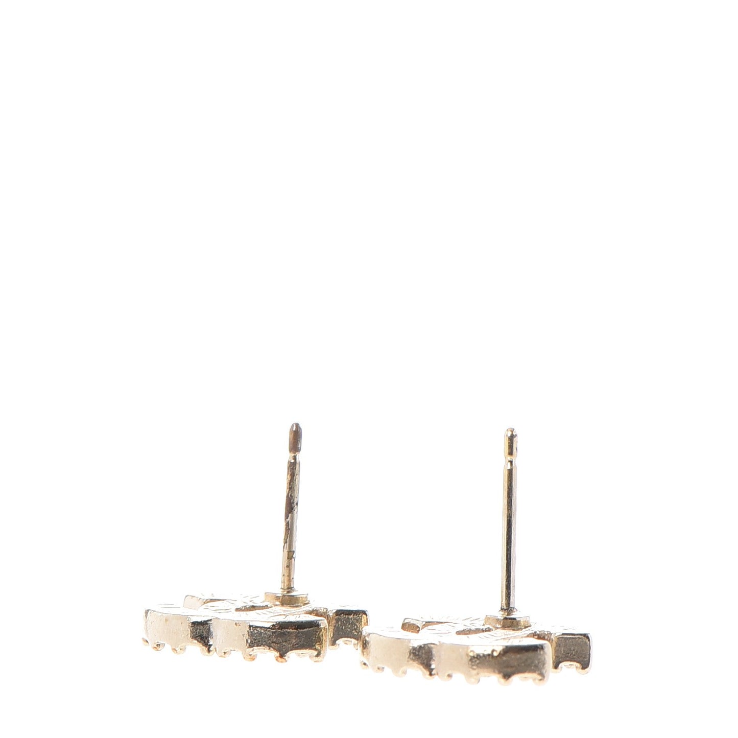 Crystal Mini CC Earrings Gold