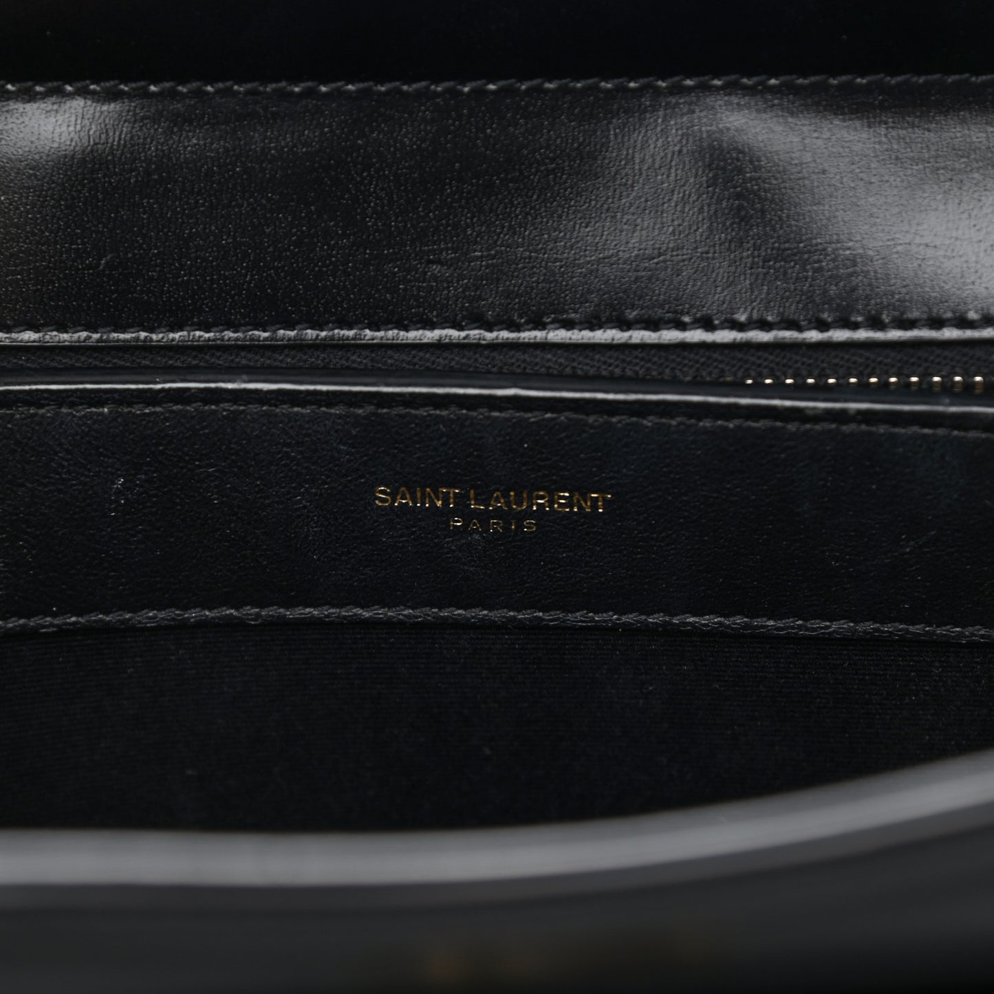 Shiny Calfskin Medium Uptown Tote Black